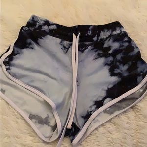 Blue and white shorts